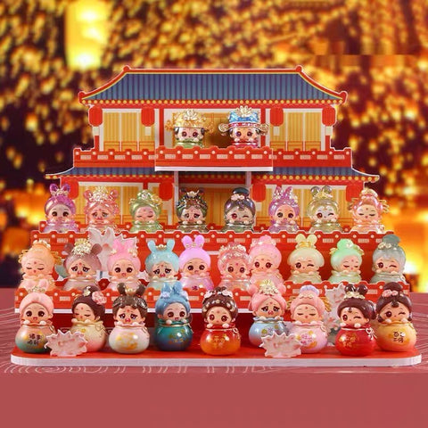 Ancient Chinese Girls in Bags Miniatures