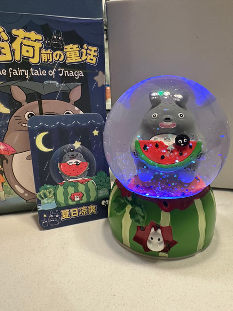 Sunday Claim Sale - Totoro Light Up Color Changing Snow Globe watermelon