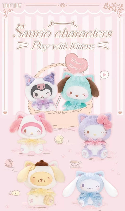 TopToy x Sanrio Play with Kitten Plush Charm Series