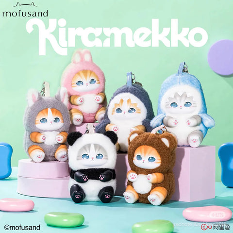Mofusand Kiramekko Fluffy Kittens Vinyl Plush Pendant Blind Box