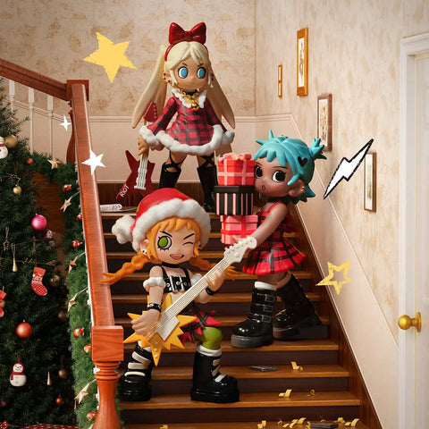 Popmart Lil Peach Riot Holiday Mixtape Series Figures