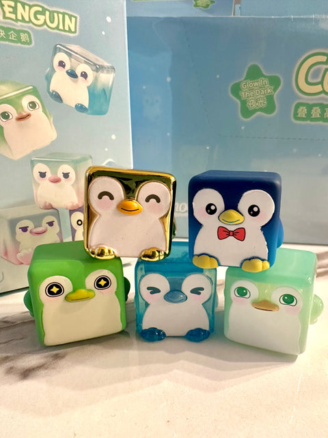 ChocoTeddy Square Penguins (Glow in the Dark) Miniature Series