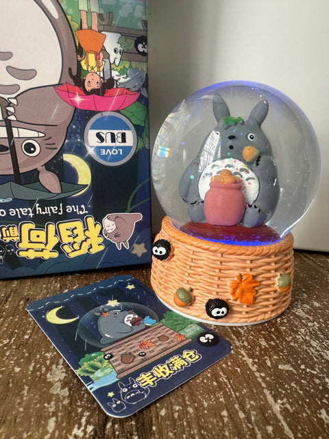 Sunday Claim Sale - Totoro Light Up Glitter Globe with Baby Sprites Base