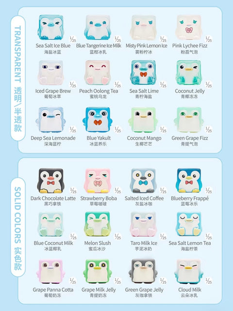 ChocoTeddy Square Penguins (Glow in the Dark) Miniature Series