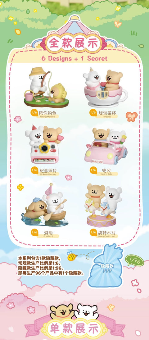 Plzdot x Maltese Line Dog Happy Outing Blind Box Series
