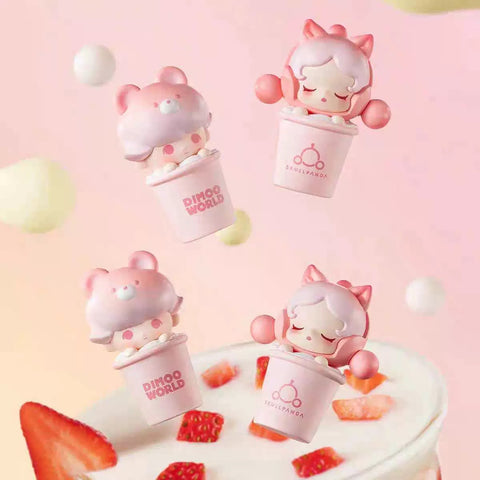 Popmart Strawberry Milk tea Boba Bean