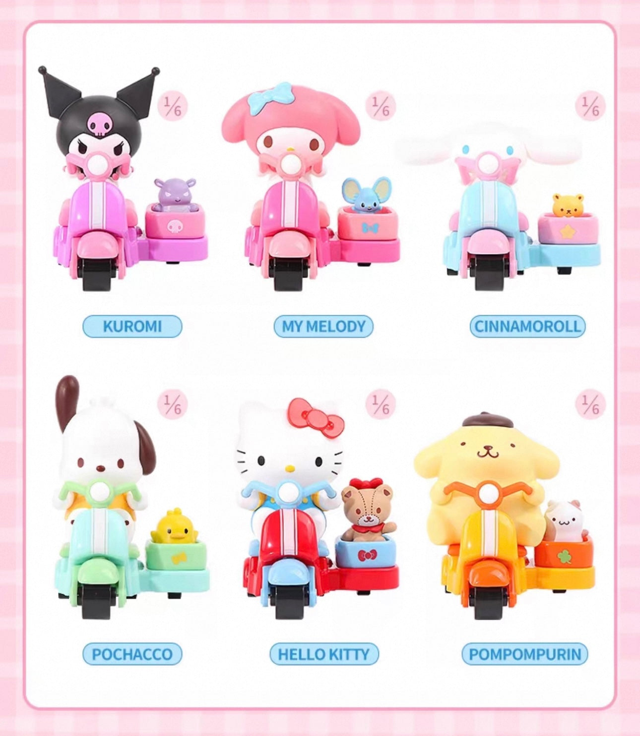 Sanrio Souped Up Motorcycle Scooter Blind Box Series – ToyDonutShop