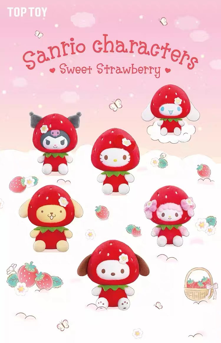 TopToy x Sanrio Strawberry Plushie Charm Blind Box Series