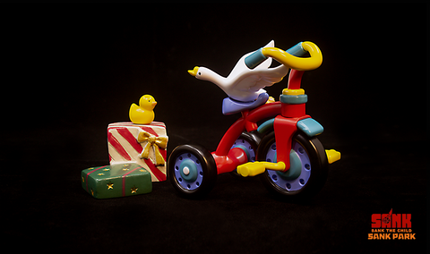 Sank Park Fly Away Home White Swan (with free miniature cola bottles provided by ToyDonutShop)