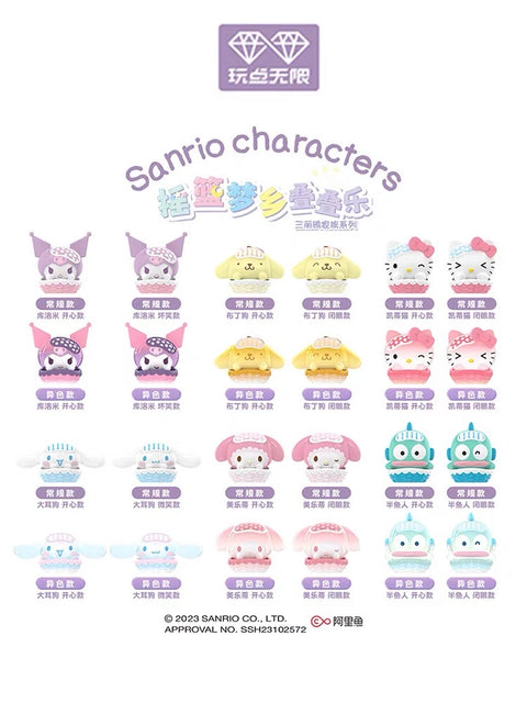 Miniature Sanrio Characters in Baskets