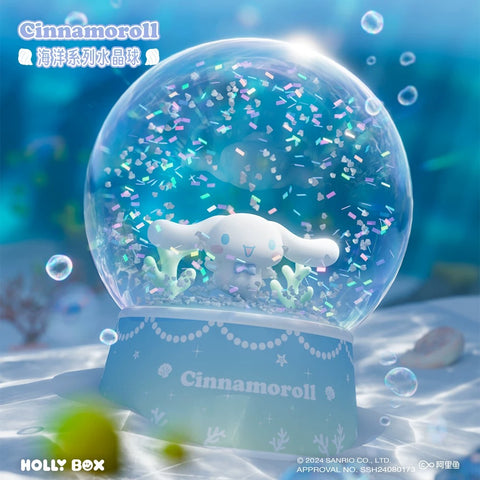 HollyBox Cinnamoroll and Pochacco Crystal Ball Snow Globes
