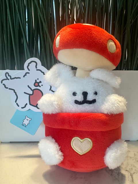 Sunday Claim Sale - Pretty Big Maltese red Mushroom Plush