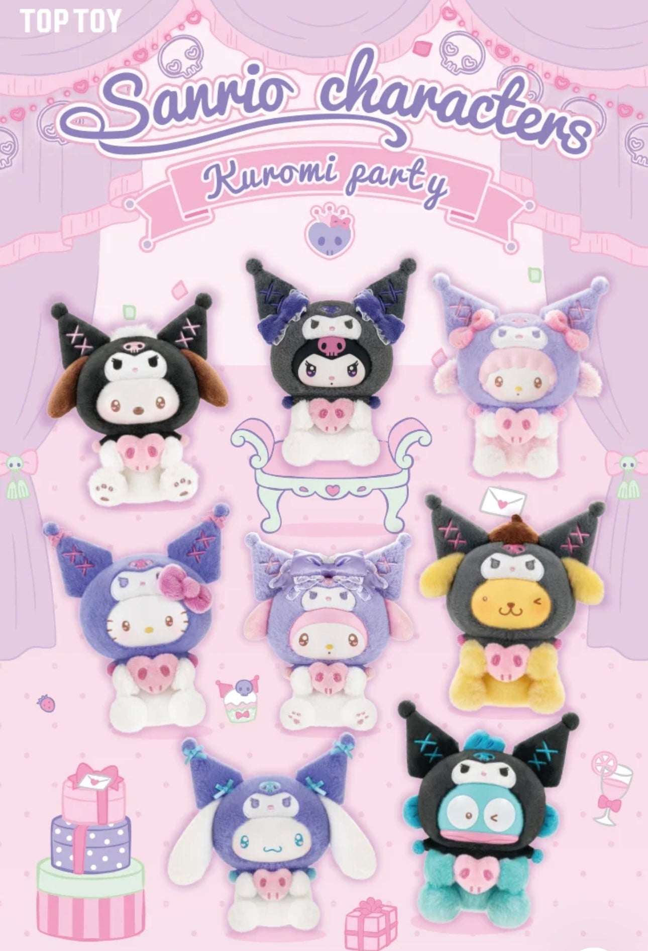 TopToy Kuromi Party Plush Pendant Blind Box Series – ToyDonutShop