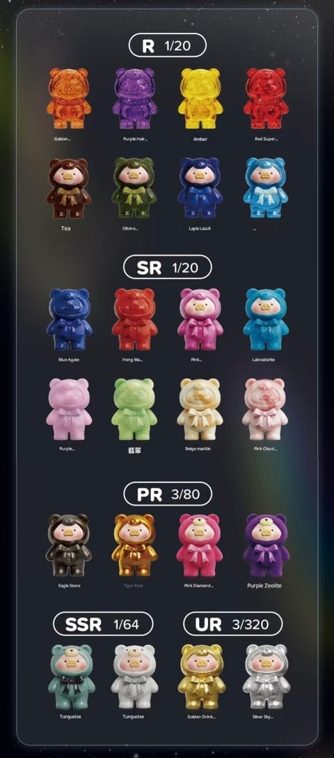 Lulu the Piggy Miniature Mineral Ore Teddy Mining Series