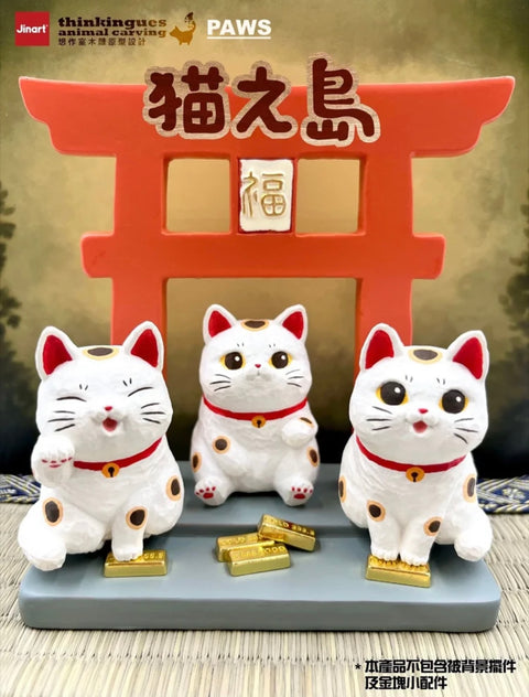 Jinart Woodcarving Animals Cats