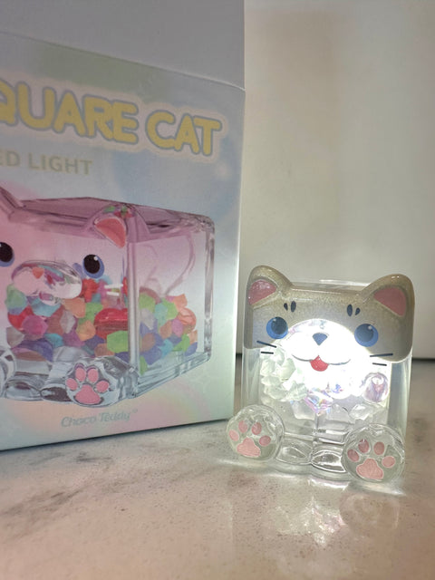 Sunday Claim Sale - Square Cat Grey Light up kitty