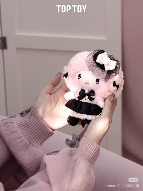 TopToy Sanrio Kuromi, My Melody and My Sweet Piano Sister Outfit Latte Plush Hanger Blind Box Series