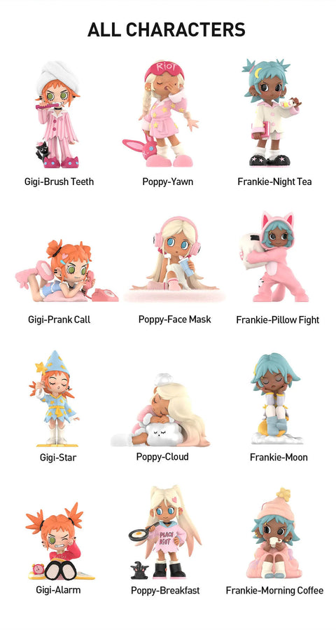Popmart Lil Peach Riot Sleepover Series Figures