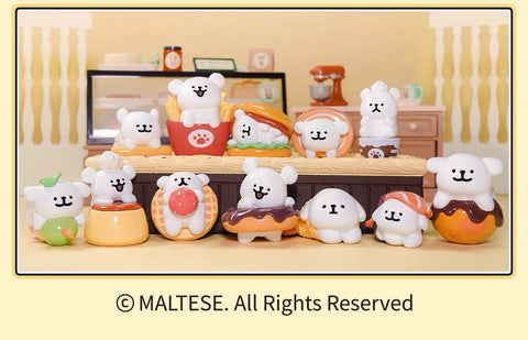 Maltese Line Dog Mini Afternoon Tea Series