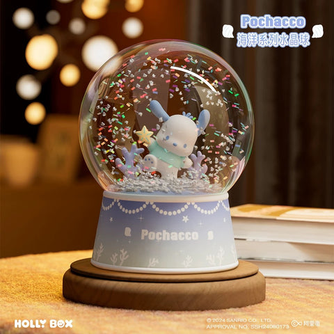 HollyBox Cinnamoroll and Pochacco Crystal Ball Snow Globes