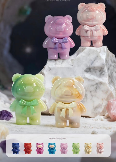 Lulu the Piggy Miniature Mineral Ore Teddy Mining Series