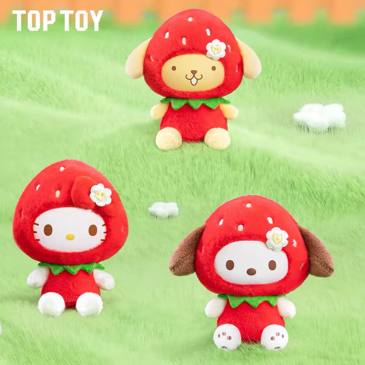 TopToy x Sanrio Strawberry Plushie Charm Blind Box Series