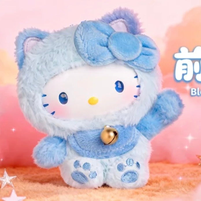 Hello Kitty ミニモヘアドール ぬいぐるみ Moetch Hello Kitty Lucky Cat Mini Plush Blind Box Series