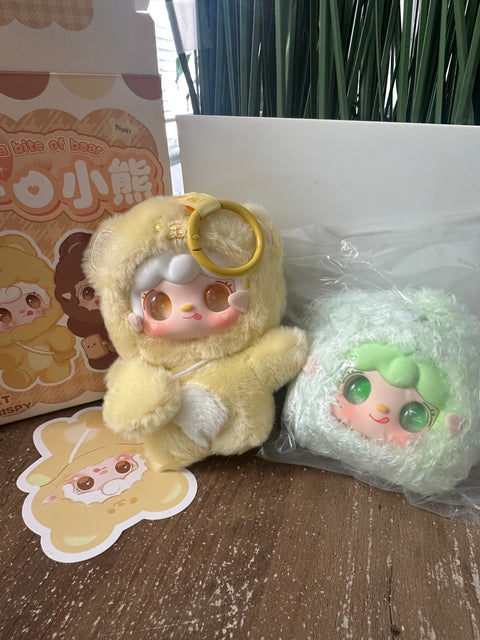 Sunday Claim Sale - Yooki yellow Gummy bear plush charm plush an extra plush head