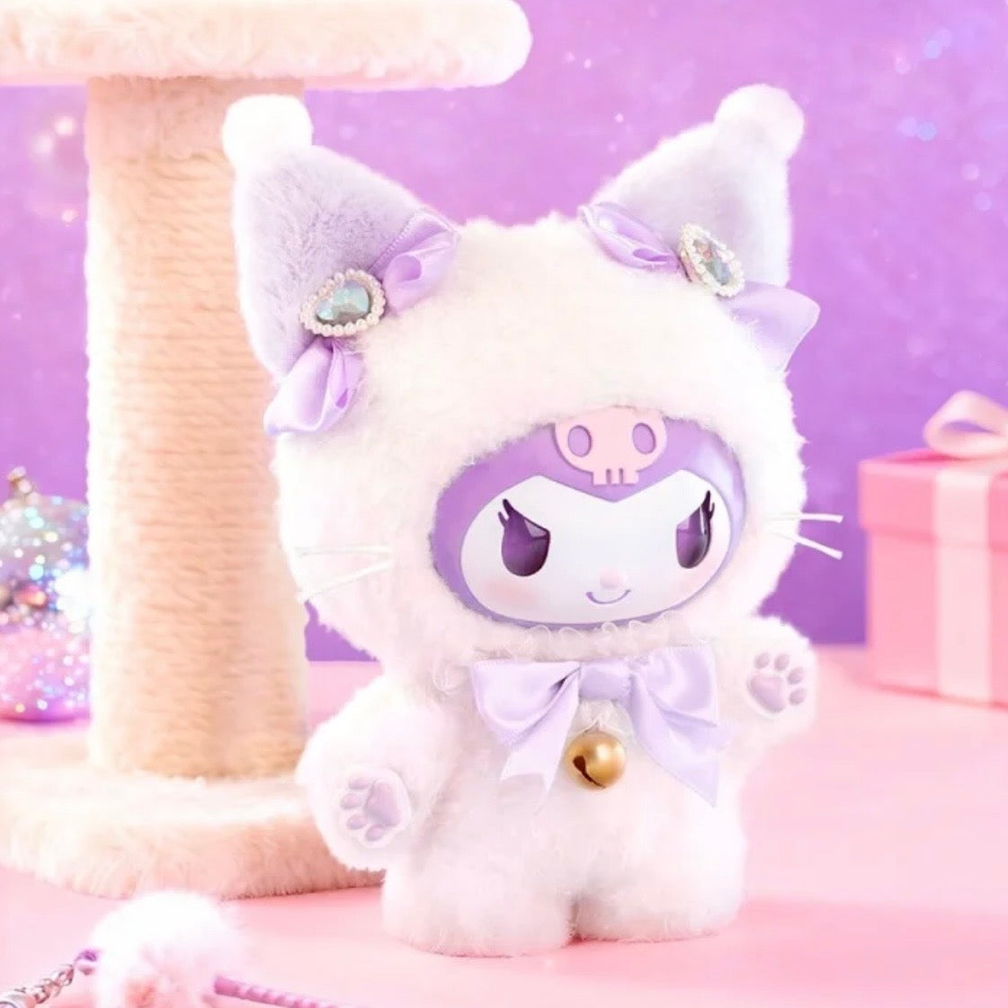 MELLOTUNE　メローチューン　サンリオ　ライト　猫　置物　マスコット Moetch x Sanrio Shining Meow Meow Kitty Plush Pendant Blind Box