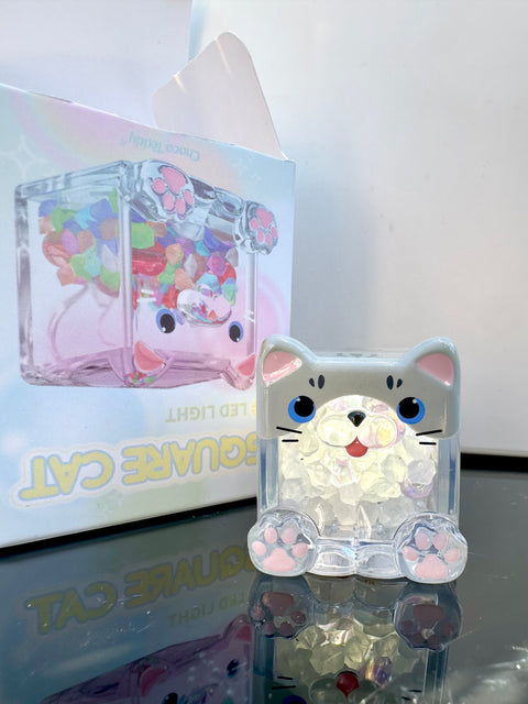 Sunday Claim Sale - Light Up MIDI Box Cat Grey White Cat