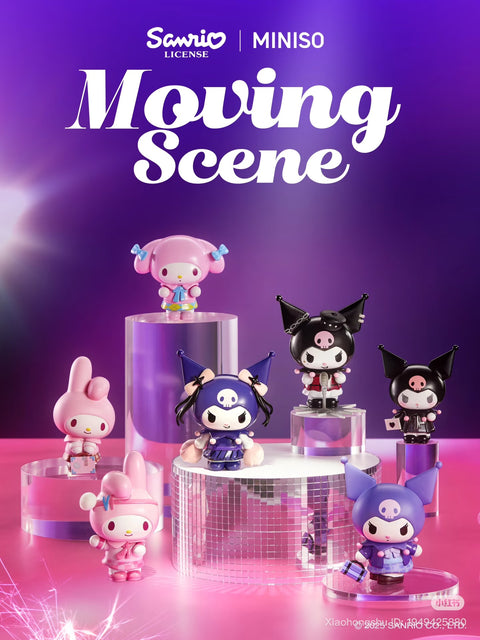 Miniso Kuromi and My Melody Moving Scene Blind Box Seriss