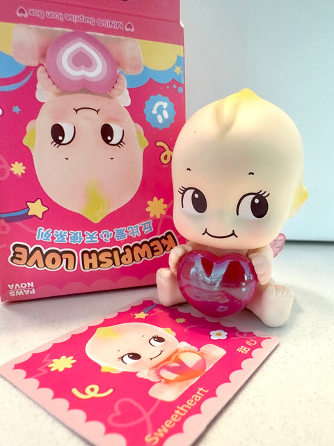 Sunday Claim Sale - Kewpish Pie Baby with iridescent heart "sweetheart"