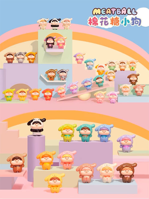 Meatball Girls Marshmallow Puppies Miniature Toys