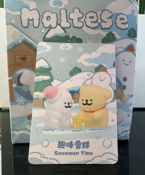 Sunday Claim Sale - Maltese Winter making baby snow Maltese