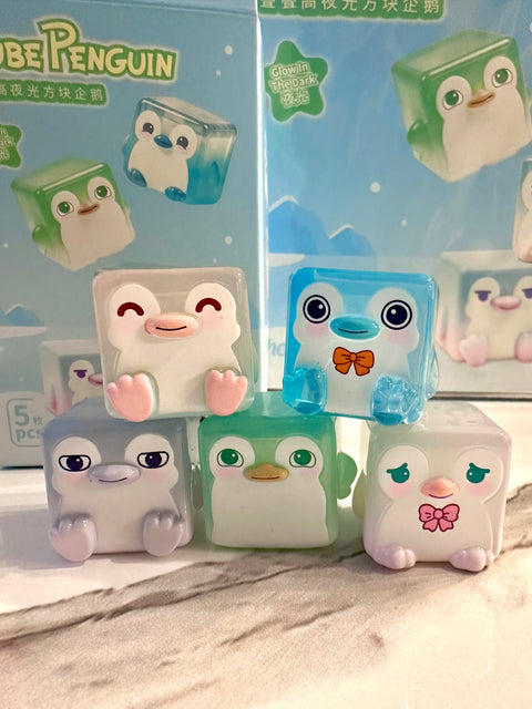 ChocoTeddy Square Penguins (Glow in the Dark) Miniature Series