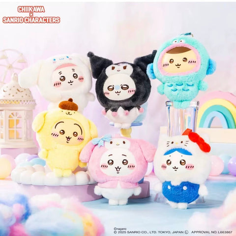 Chiikawa x Sanrio Kiramekko Vinyl Plush Pendant Blind Box