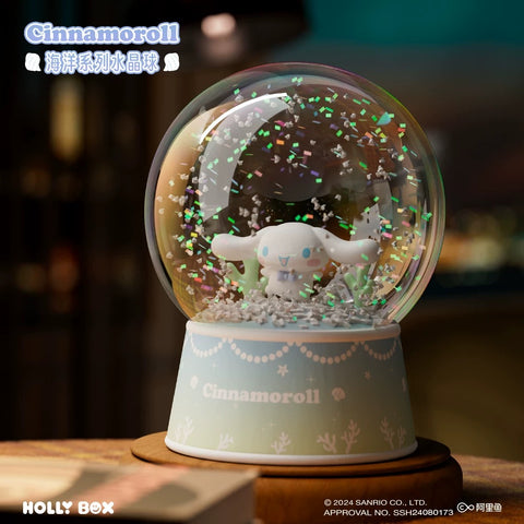 HollyBox Cinnamoroll and Pochacco Crystal Ball Snow Globes