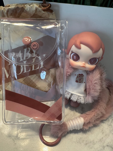 Sunday Claim Sale - Molly Winter Fit Check Vinyl Plush Pendant Dusty Pink vest