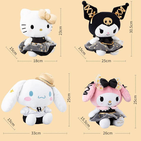 Sanrio Plush Black and Gold Series