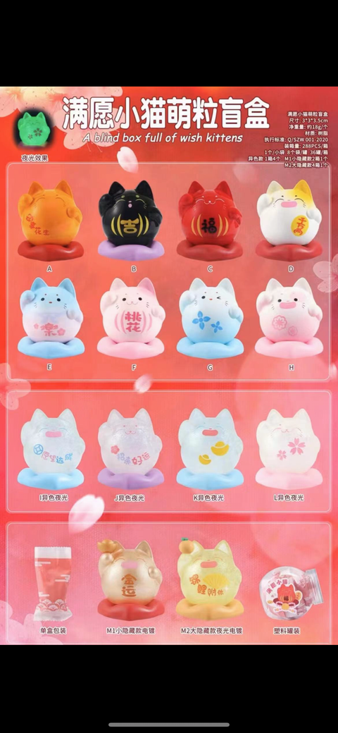 Lucky Daruma Cat Miniatures Series