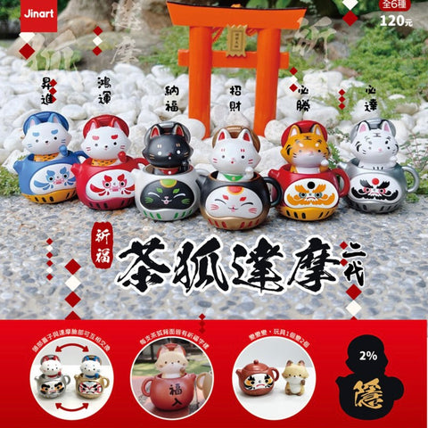 Jinart Teapot Daruma Cat Series 2